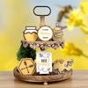 Bee Tiered Tray Decoration Bee Holiday Party Decoration, Tray Sign Spring Summer Table Items For Home Kitchen Table Shelf Decoration