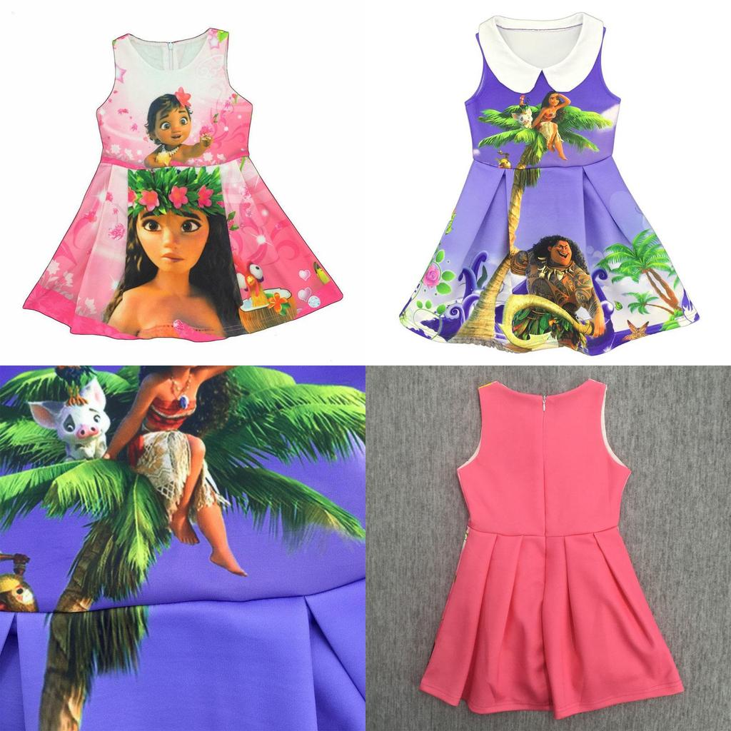 Очаровательный детский костюм Моаны Делюкс, платье гавайской принцессы, косплей-юбка для девочек