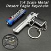 1:4 Металлический игрушечный пистолет Desert Eagle, модель мини-сплавного брелока, реальный вид, коллекция Pubg Prop, креативная подвесная подарочная игрушка для мальчиков и взрослых