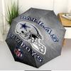 Dallas Cowboys Print Automatic Open Close Umbrella, Portable Foldable Umbrella, for Outdoor Commute Camping Trip, Ideal Birthday Gift
