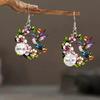 Fashion Hummingbird Floral Colorful Acrylic Earrings For Women