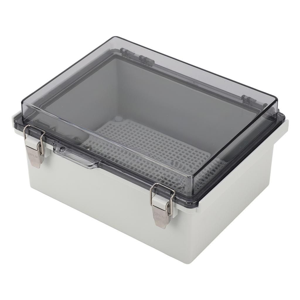 Junction Box ABS Plastic Waterproof Dustproof Hinged Shell Outdoor Universal Project Enclosure with