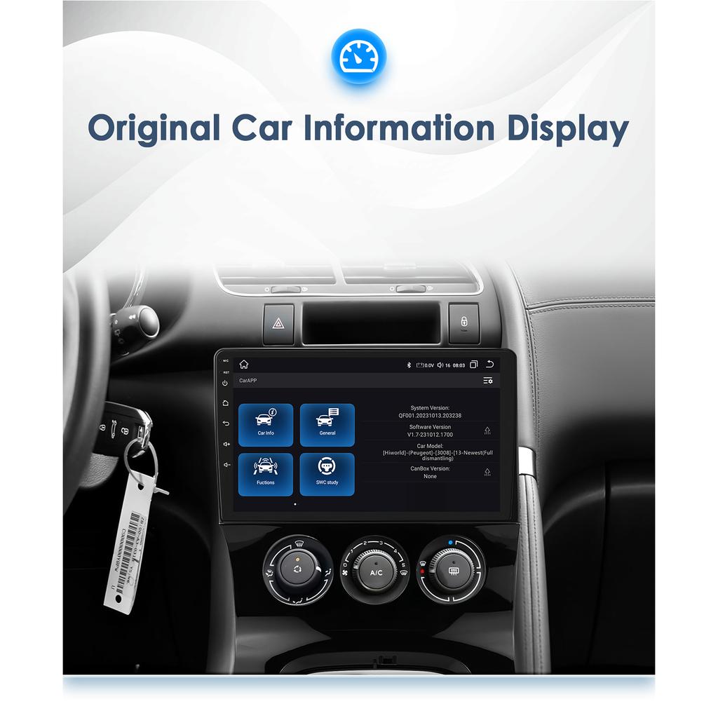 OSSURET 2din Android Автомагнитола для Peugeot 3008 AT MT 2009 - 2015 Автомобильный Радиоприемник Мультимедиа Видео Плеер GPS Navi Головное Устройство Carplay Интеллектуальный Экран RDS