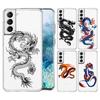 Модный чехол для телефона с драконом для Samsung Galaxy S22 S21 S20 FE Ultra 5G S10 S10E S9 S8 Plus Note 10 20, мягкий прозрачный чехол для полного объектива