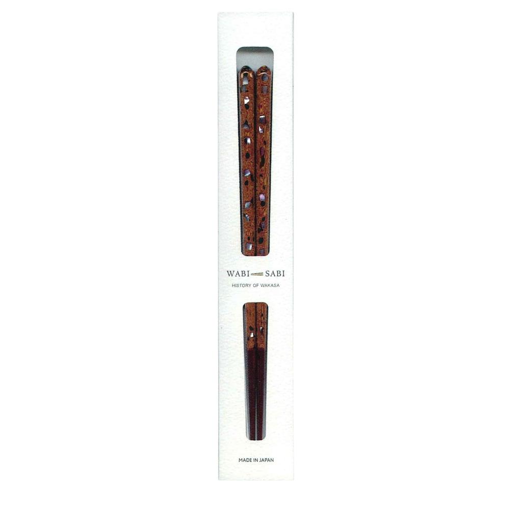 Tanaka Hashiten 21cm Wabi-Sabi Chopsticks, Reiro, No. 605012, Brown,