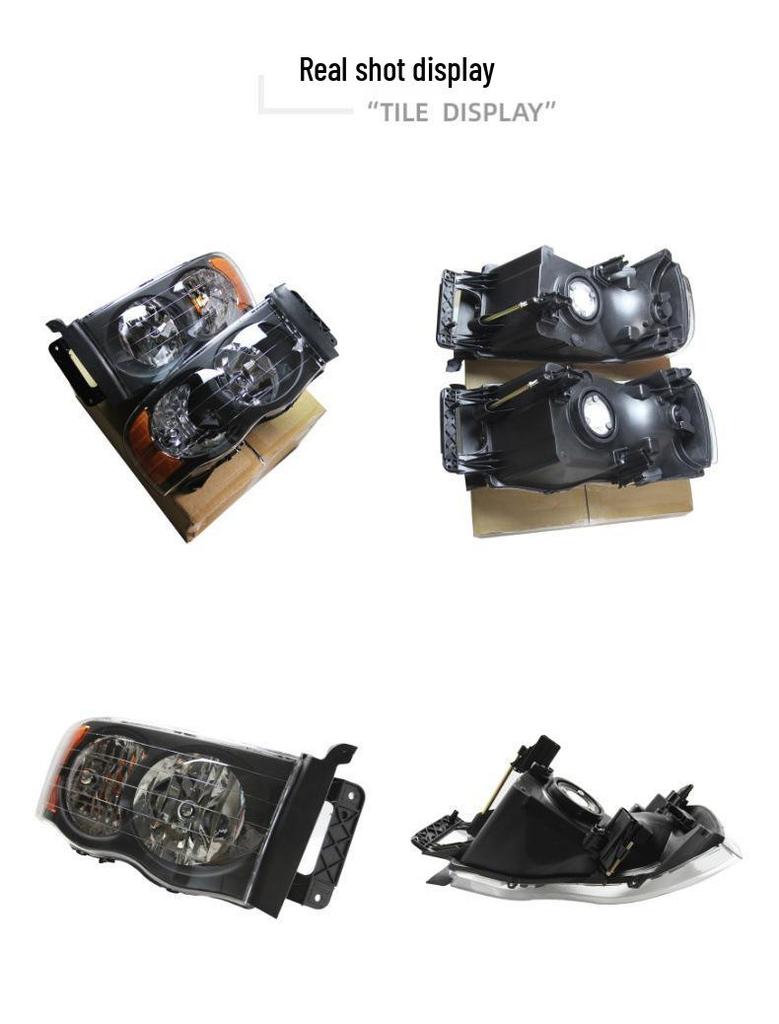 Dodge Ram 2002-2005 Black Halogen Headlight Assembly