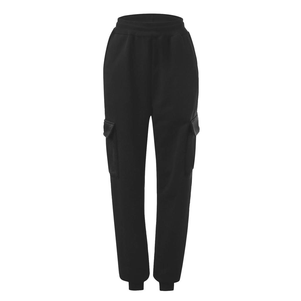 Women's Fashion Sport Solid Color Pocket Casual Sweatpants Pants