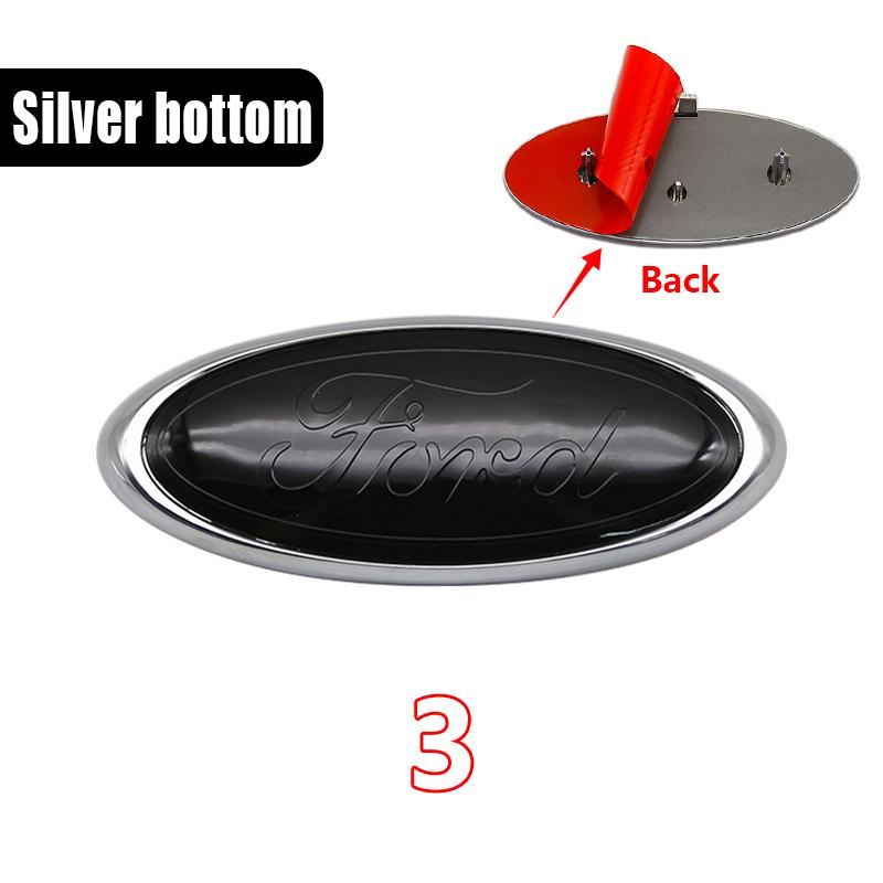 14.7x5.8cm 3D ABS Front Grille Trunk Badge Emblem Replacement For Ford Focus Ranger Mustang Mondeo Kuga Fiesta Tuning Accessory