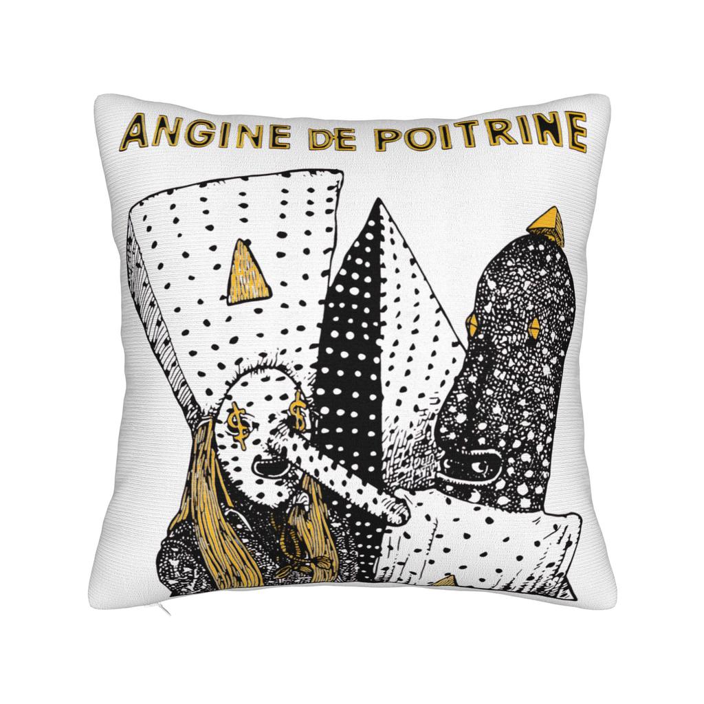 Decorative Pillowcases Angine De Poitrine Rock Band Merch Living Room Pillow Case Cover Zippered Multi Size