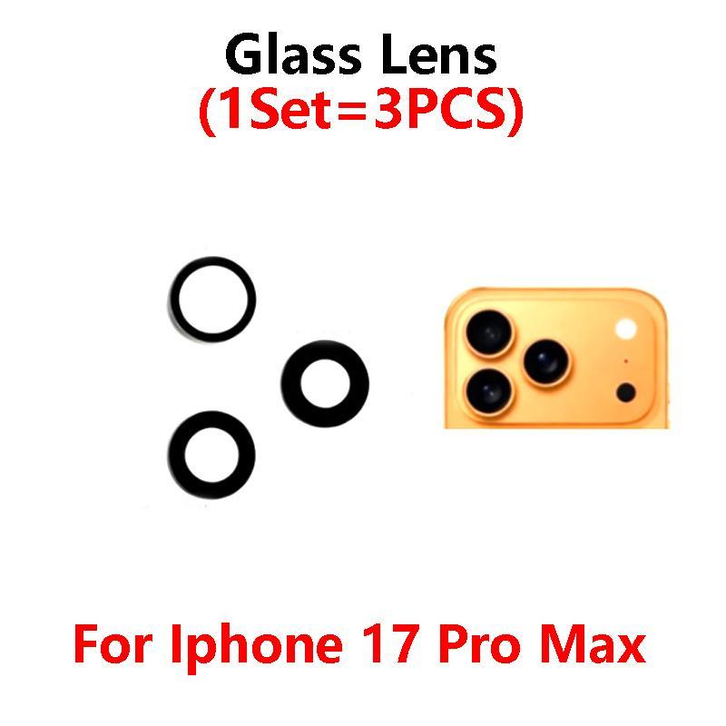10 комплектов Запасные части: Стеклянная линза задней камеры для Apple iPhone 17 Air Pro Max с клейкой лентой