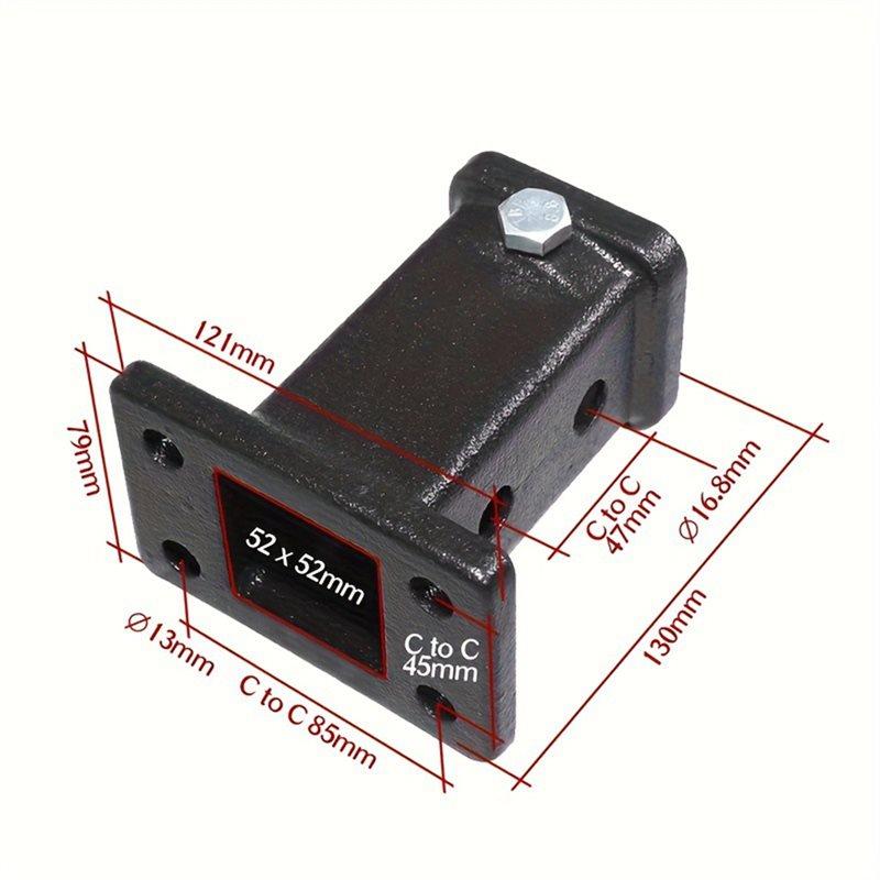 Receiver Adapter Bolt-On 2In Trailer Hitch Receiver Tube Steel Hook Base Universal For Pickup Trucks