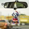 Подвеска для автомобиля в виде собаки из акрила, 8 см, легко подвешиваемая веревка, двухсторонняя 2D цифровая визуализация, подвесное украшение для реалистичного просмотра, автомобильная рождественская елка