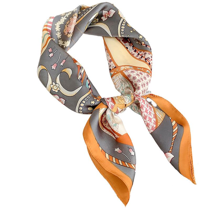 2024 New 70 CM Silk Shirt Decoration Small Square Scarf Fashionable And Versatile Commuting Scarf Neck Protection Scarf