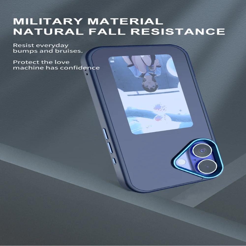 Функция NFC DIY Проекция экрана AI Чехол для телефона для iPhone 17 16 15 14 13 Pro Max DIY Чехлы Чернильный экран Чехол для телефона Мультяшный Девочка Мальчик Без батареи