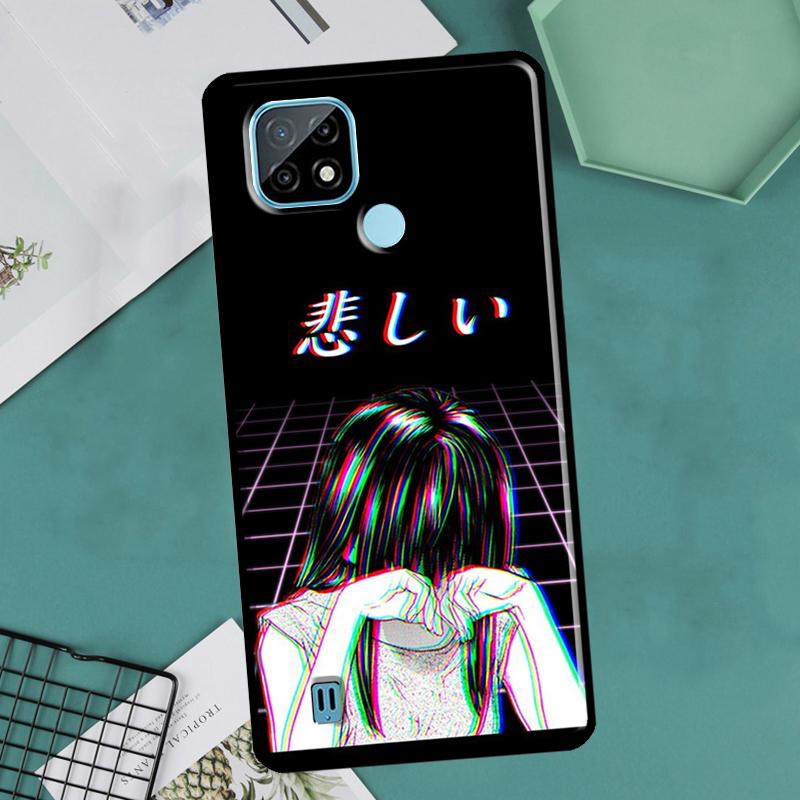 Чехол Sad Girl из японского аниме для OnePlus 10 Pro 9 Pro 8T 9R Nord2 для Realme 9 8 Pro 8i 9i C35 GT Neo 2 3 Master