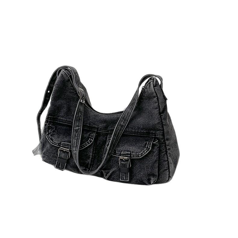 Сумка-тоут большой вместимости простая для отдыха и путешествий большая сумка женская 2025 лето новая высококачественная джинсовая сумка-мессенджер