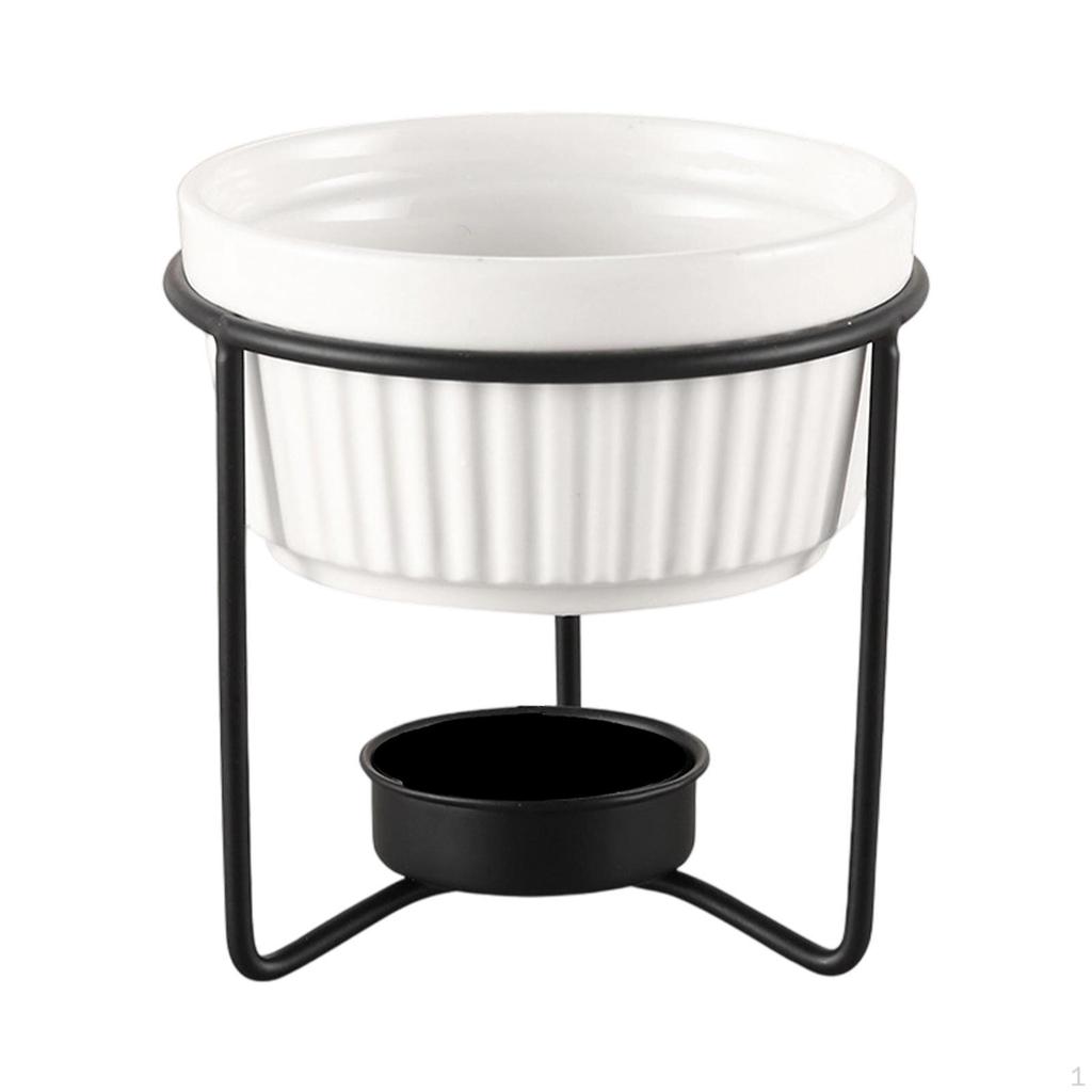 Керамический котел для подогрева масла для морепродуктов, шоколадная фондю, десерт, фрукты