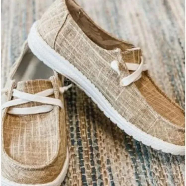 Модная женская обувь Кроссовки Холщовые балетки Большие размеры Модная вулканизированная обувь Летние балетки Mujer Casual
