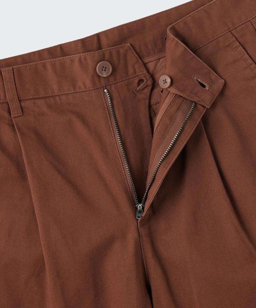 MUSINSA STANDARD One-Pleat Regular Fit Chino Pants [Brick Orange]