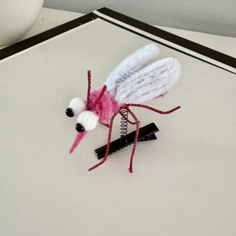 Очаровательная заколка для волос с насекомым; Заколка для волос «Комар» плюшевая игрушка; Детский юмористический реквизит; Декор для девочек и фотоаксессуар