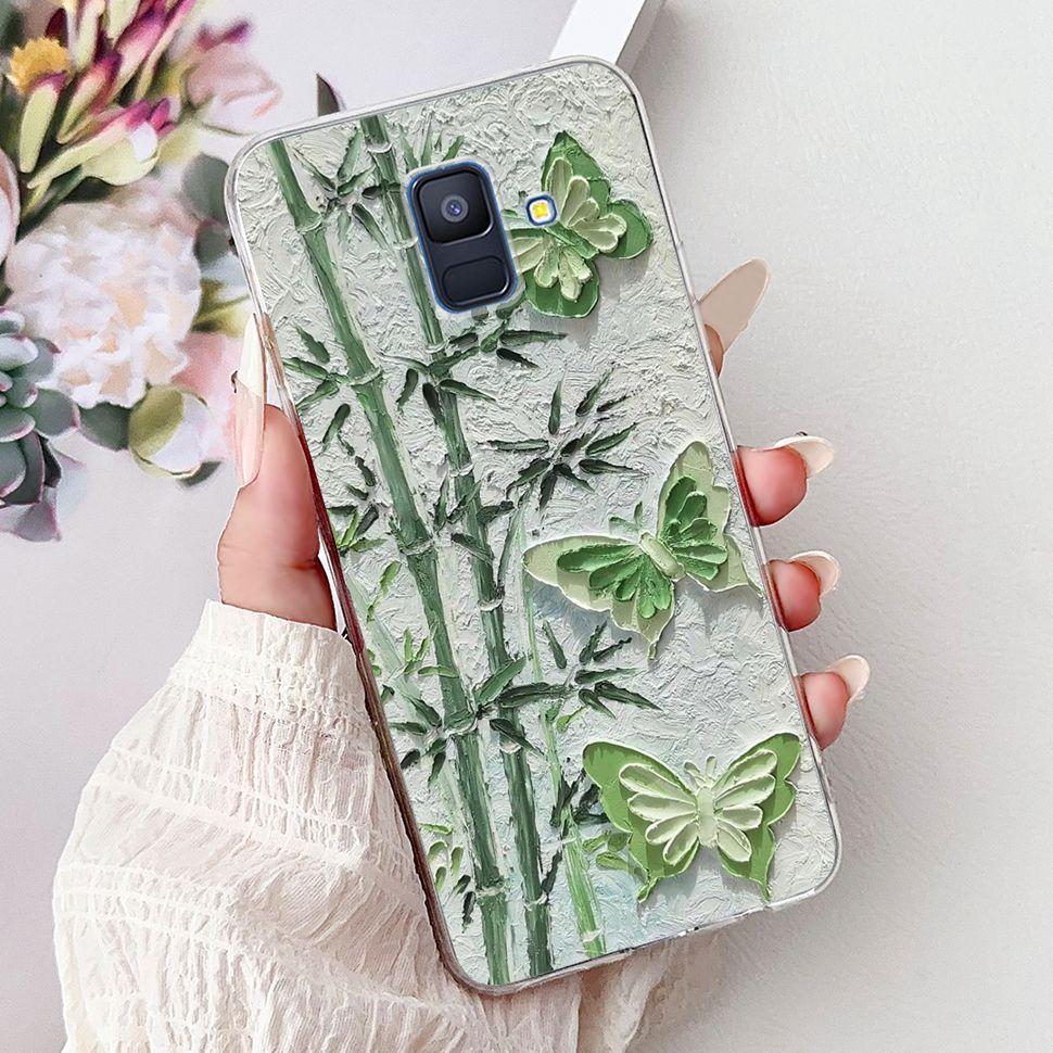 Чехол для Samsung Galaxy A6 2018 Роскошный Расписной Чехол Мягкий Силиконовый Чехол для Телефона Для Samsung A 6 A6 GalaxyA6 2018 Задняя Крышка Coque