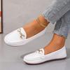 Spring Autumn Solid Color Women's Flat Shoe Fashionable Round Toe Low Heel Casual Large Size Slip-on Women's Flat Shoes