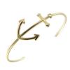 [P0705] - Open Gold Plated Bracelet 'Ancre Marine' Gold