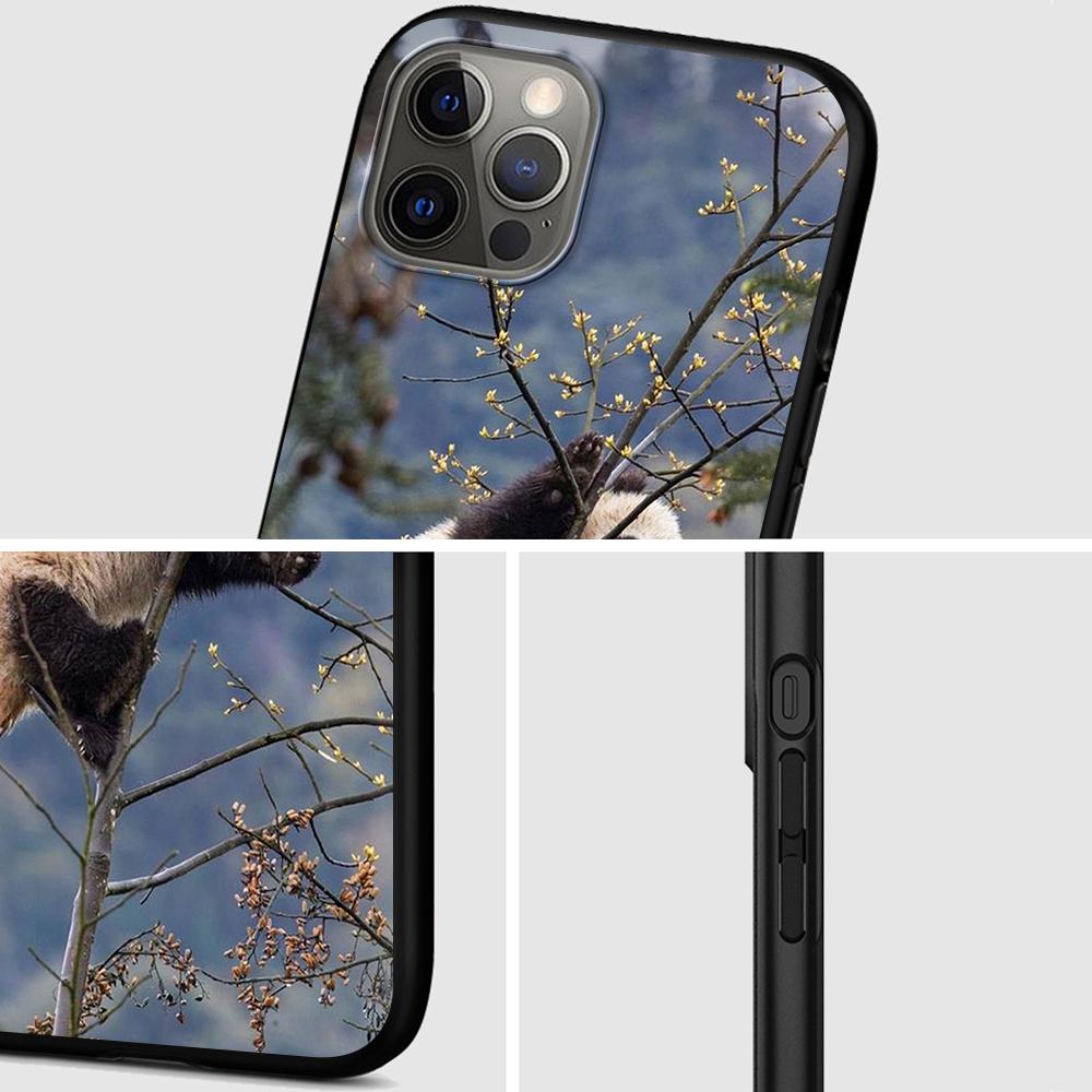 Чехол Китайский Медведь Панда для Apple iPhone 14 11 13 12 Pro Max XR 7 8 + SE 2020 XS 6 6s Plus 5 5s Черный Силиконовый Чехол для Телефона Коке