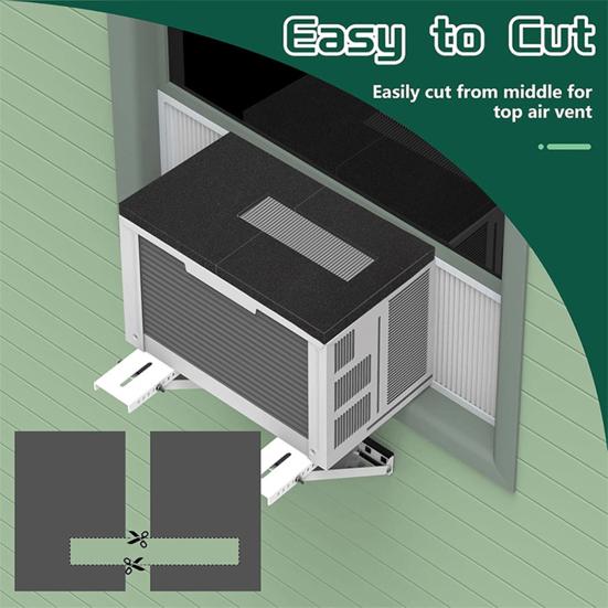 Yousheng 2 шт. Чехол для оконного кондиционера, Подкладка для предотвращения капель, Шумопоглощающий барьер, Защита кондиционера с магнитной подложкой для установки в помещении, в спальне