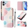 For iPhone 16 Plus Case Pattern Printing Wallet Phone Cover with Strap