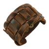 Retro Weave Faux Leather Wristband Snaps Fastener Bracelet Men's Jewelry Gift