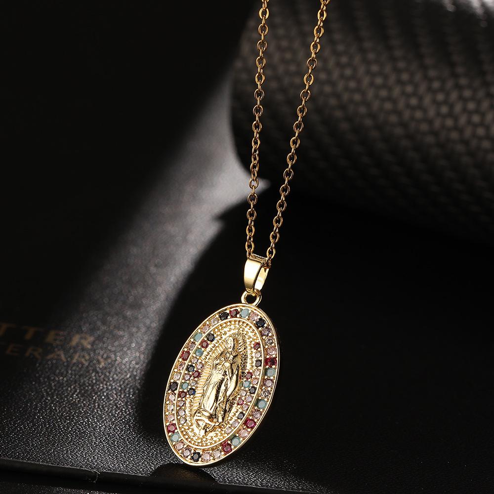 Fashion Micro-Set Multi- Zircon Necklace Pendant Jewelry For Women