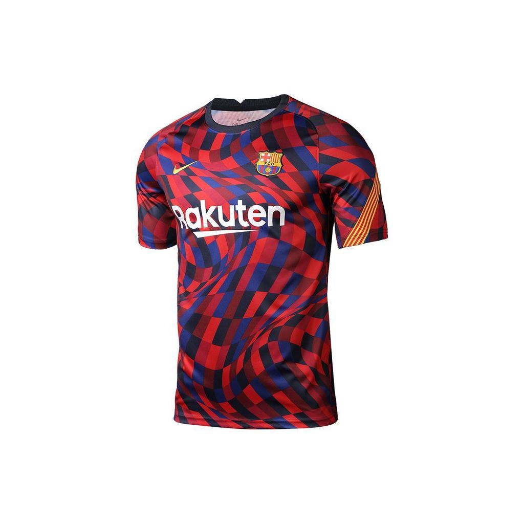 Nike Футбольная футболка FC Barcelona 2020/21 Красно-синяя Предматчевая CD5812-658