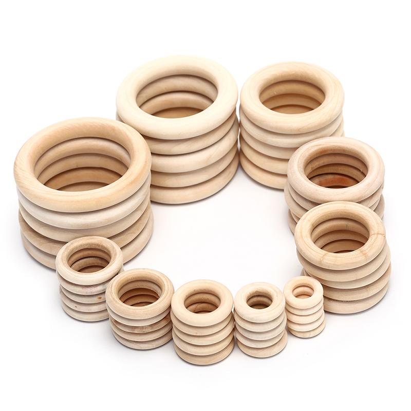 1Bag Natural Wood Circles Beads Wooden Ring Diy Jewelry Making Crafts Diy