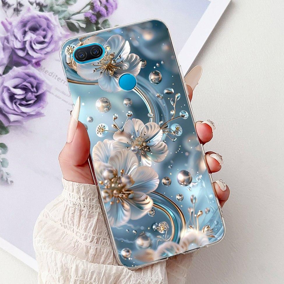 Clear For Oppo A12 CPH2077 CPH2083 Cover For Oppo A12 Case Luxury Butterfly Love Fashion Flowers Cool Lion Cute Painted