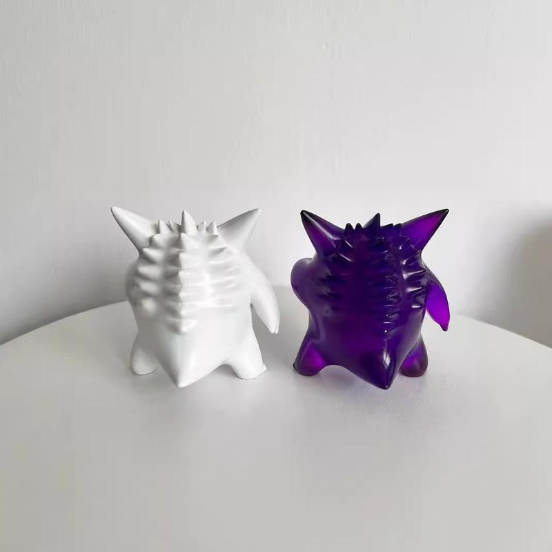 In Stock Transparent Gengar Figure Model PokMon Cute Tongue-Out Version Anime Desktop Ornament GK Collectible Toy Trend Present