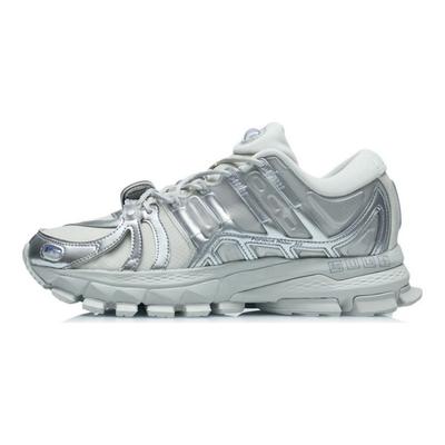Li Ning Liejun Ace 1.5 Classic Удобные нескользящие износостойкие дышащие низкие повседневные туфли мужские кроссовки серебристо-серые ARYR009-2