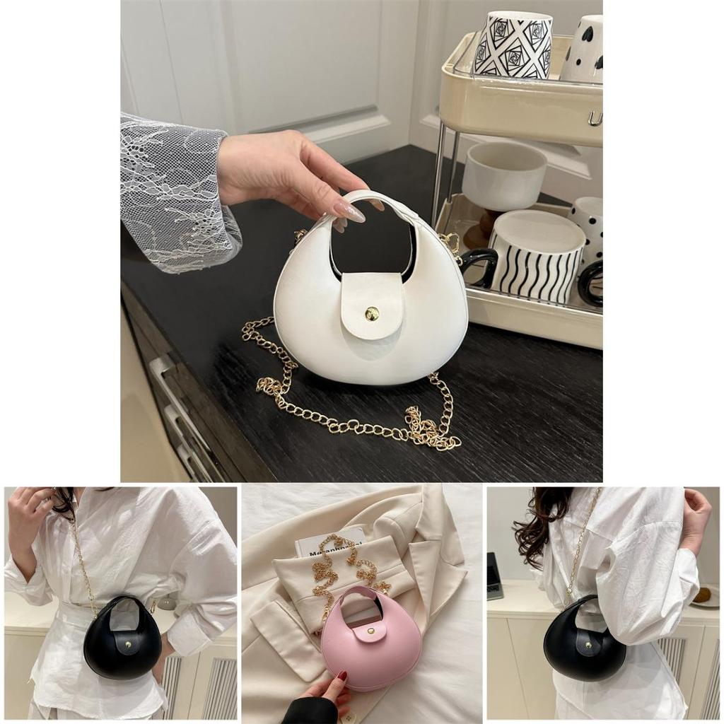 Small Pu Dumpling Style Crossbody Bag With Magnet Closure For Everyday Fashion