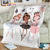 Мечтательная балерина, фея, лебедь, единорог, мультяшное одеяло, мягкий плед для дома, спальни, кровати, дивана, пикника, путешествий, для детей