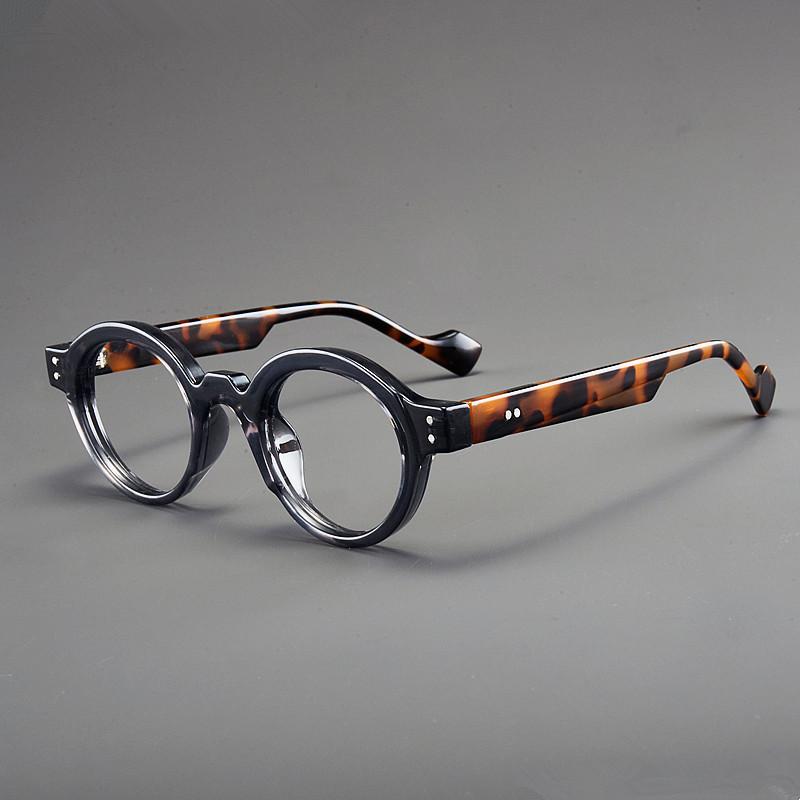 Unisex Vintage Small Round Frame Reading Eyewear Blue Light Blocking Presbyopia Glasses Fashion Multi-Colored Eyewear Legs