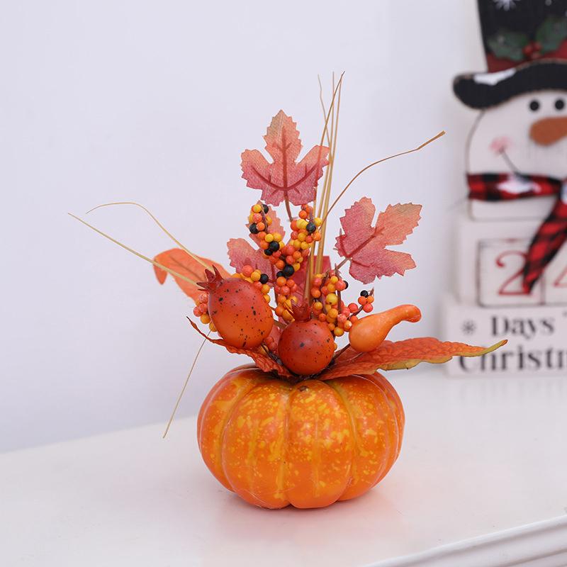 Осенний урожай Хэллоуин тыква украшение праздничная вечеринка настольное украшение осень офис дом окно декоративный реквизит подарок