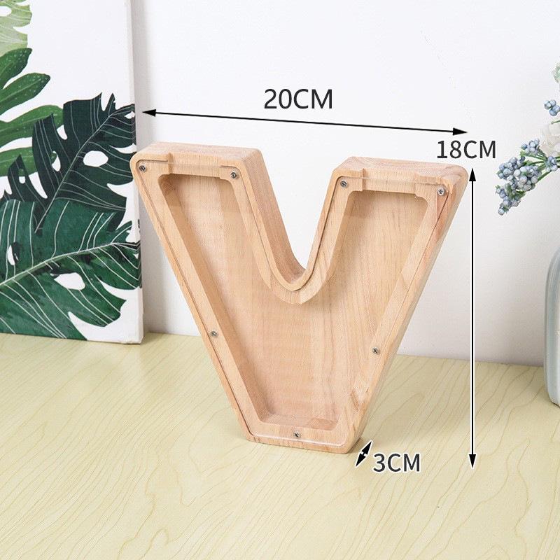 Деревянная и акриловая копилка для детей с алфавитом - прозрачный дизайн животных