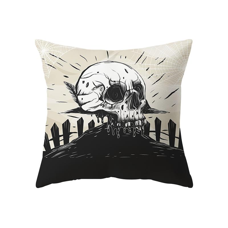 Наволочка с изображением черепа и тыквы, тема Хэллоуина, наволочка для дивана, стула, кровати, наволочка, домашний декор