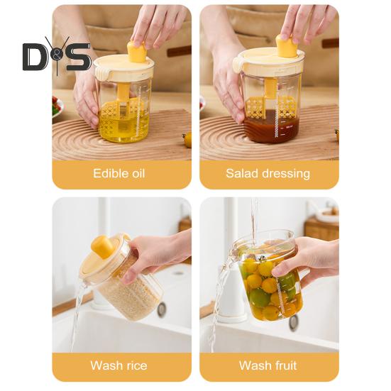 Миксер для приправ, ручная яичная смесь с градуированной чашкой для смешивания, домашний кухонный инструмент, многофункциональный блендер для домашних соусов для макания