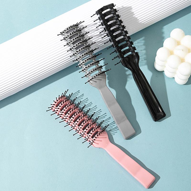 Мужская пластиковая щетка для волос с вентиляционным отверстием, антистатическая расческа, парикмахерская, парикмахерская, уход за вьющимися волосами, инструмент для укладки парика, расческа, массажный инструмент