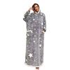 Winter Fleece Lined Hooded Blanket Sweatshirt Oversized Loungewear Home Outdoor