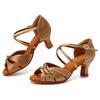 Professional Latin Dance Shoes Satin Salsa Dance Shoes Ballroom Tango Dancing Shoes for Women
