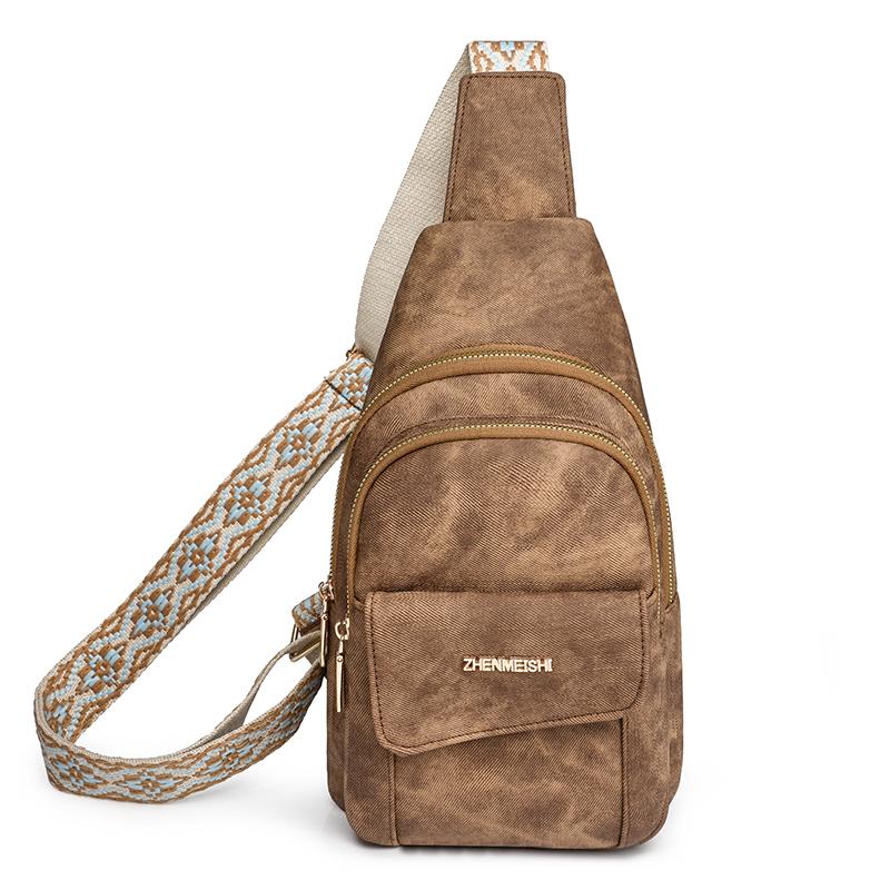 Soft Leather Chest Bag Women Crossbody Bag Single Shoulder Bag