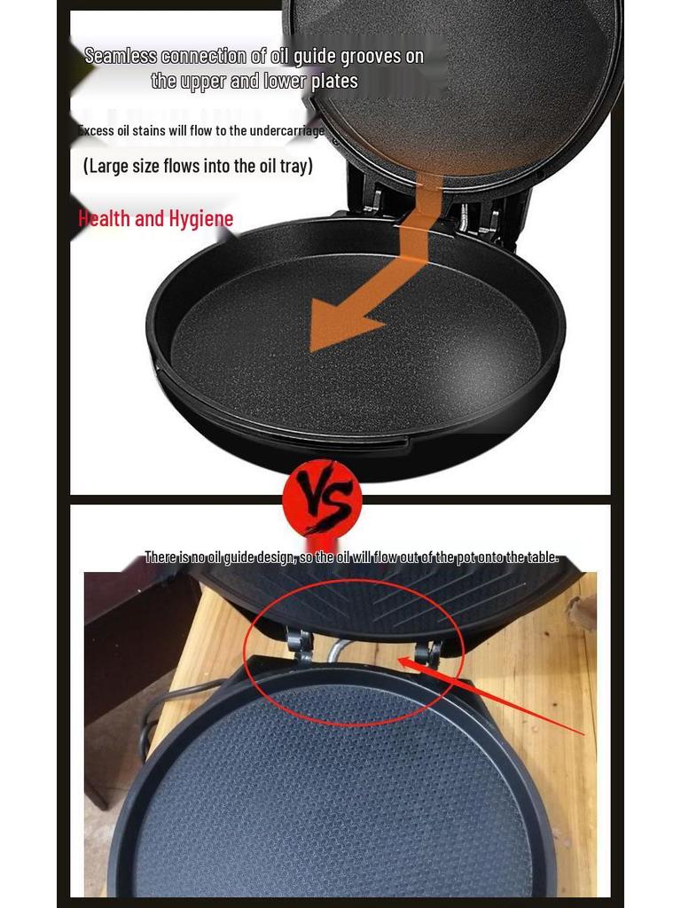 Электрическая блинница с автоматическим контролем температуры, антипригарная, двусторонняя, от старого бренда