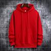 QICED Men's Fashion Long Sleeve Hooded Casual Solid Color Print Autumn Winter Hoodie Casual Chic